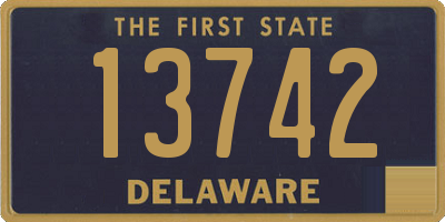 DE license plate 13742