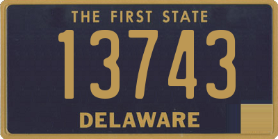 DE license plate 13743