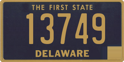 DE license plate 13749