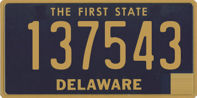 DE license plate 137543