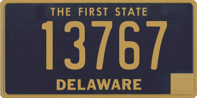 DE license plate 13767