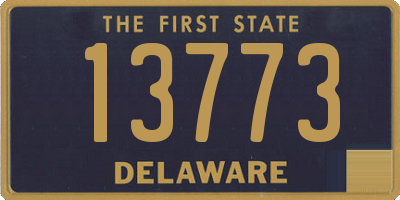 DE license plate 13773