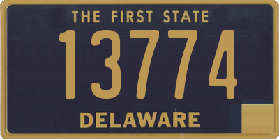 DE license plate 13774