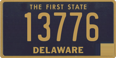 DE license plate 13776