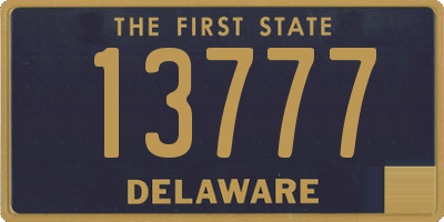 DE license plate 13777