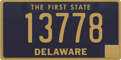 DE license plate 13778