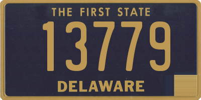 DE license plate 13779
