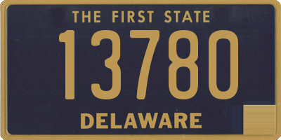 DE license plate 13780