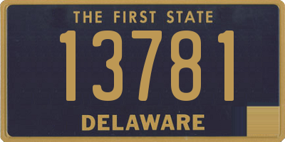 DE license plate 13781