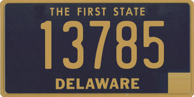 DE license plate 13785