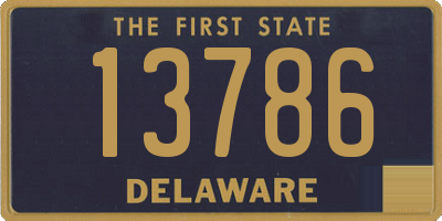DE license plate 13786