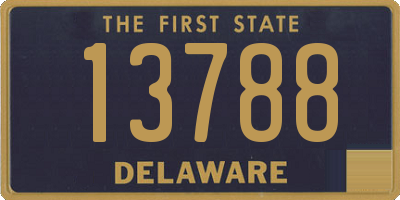 DE license plate 13788