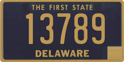 DE license plate 13789