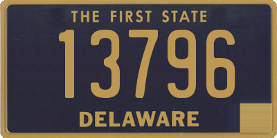 DE license plate 13796