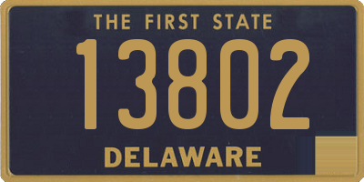 DE license plate 13802