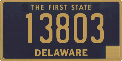 DE license plate 13803