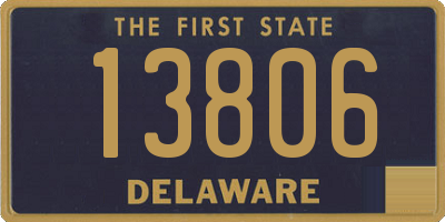 DE license plate 13806