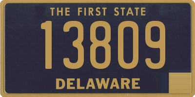 DE license plate 13809