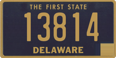 DE license plate 13814