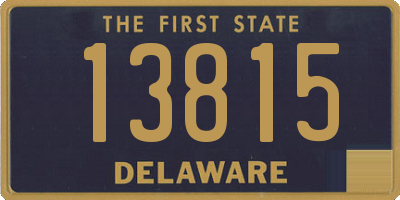 DE license plate 13815