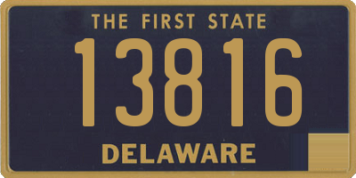 DE license plate 13816