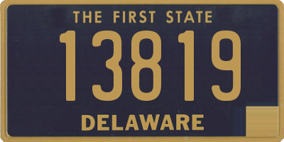 DE license plate 13819