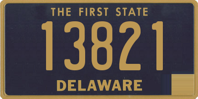 DE license plate 13821