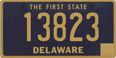 DE license plate 13823