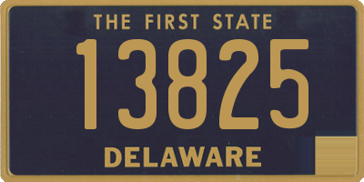 DE license plate 13825