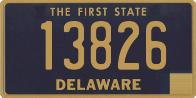 DE license plate 13826