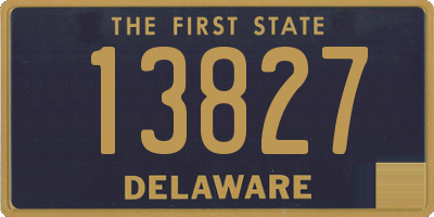 DE license plate 13827