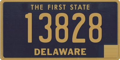 DE license plate 13828