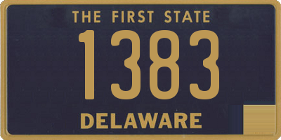 DE license plate 1383