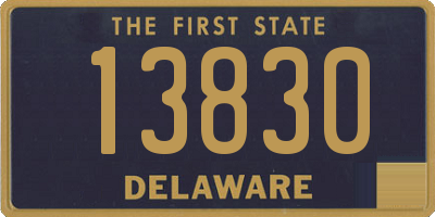 DE license plate 13830