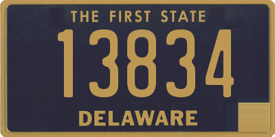 DE license plate 13834