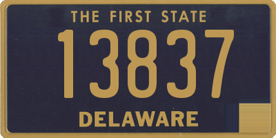 DE license plate 13837