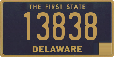 DE license plate 13838