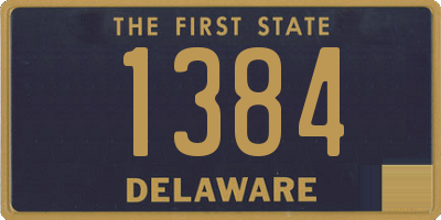 DE license plate 1384