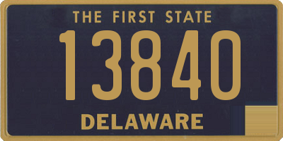 DE license plate 13840