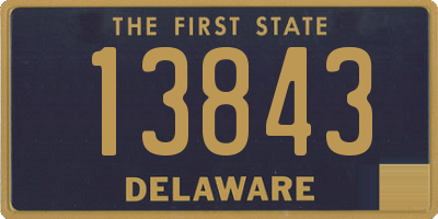 DE license plate 13843