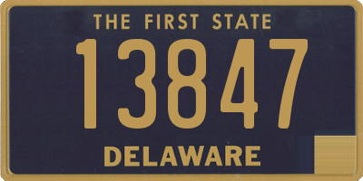 DE license plate 13847