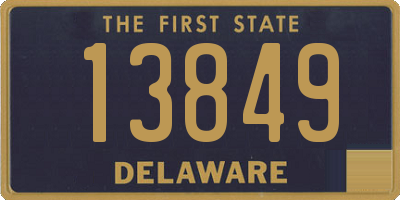 DE license plate 13849