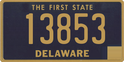 DE license plate 13853