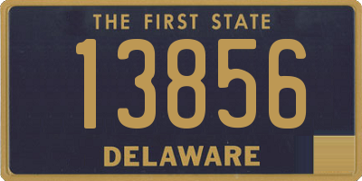 DE license plate 13856