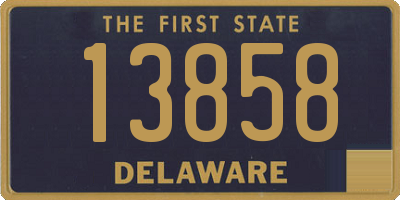 DE license plate 13858