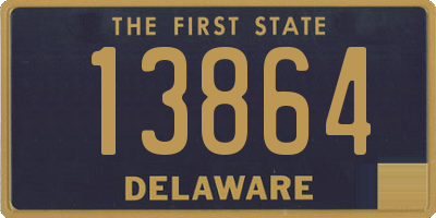 DE license plate 13864