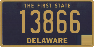 DE license plate 13866