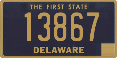 DE license plate 13867
