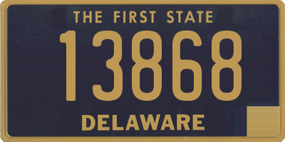 DE license plate 13868