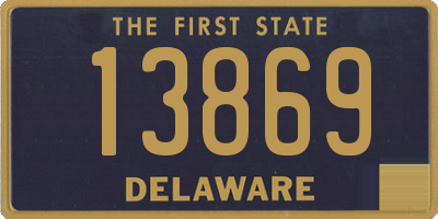 DE license plate 13869